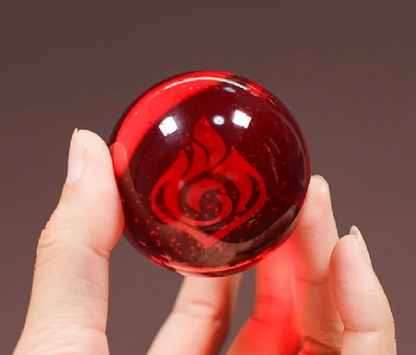 Bola de Cristal 3D Grabada con Luz LED, Diseño Místico de Elementos